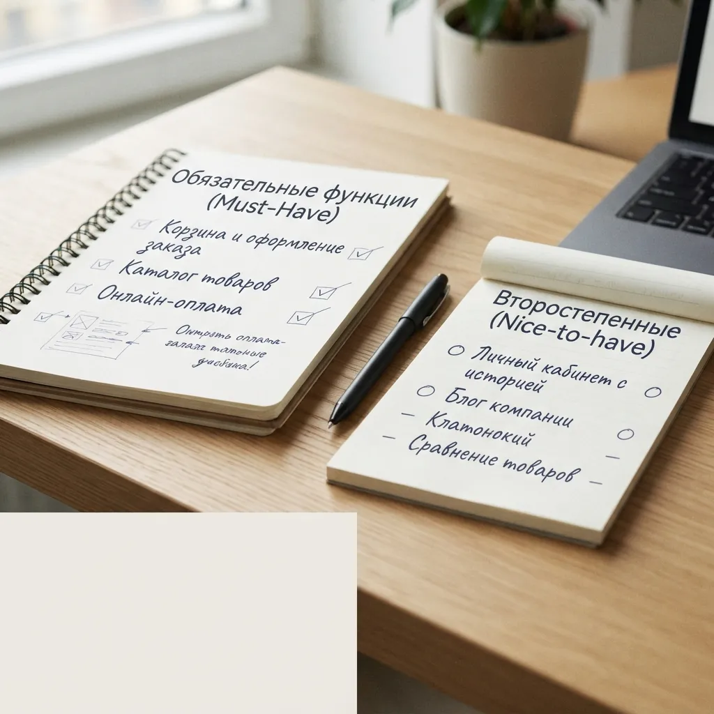 Separate must-have features from nice-to-haves for разработка и продвижение сайта