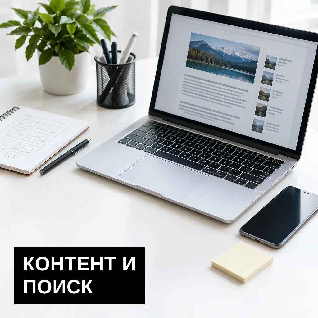 Добавьте контент и базовую SEO-настройку